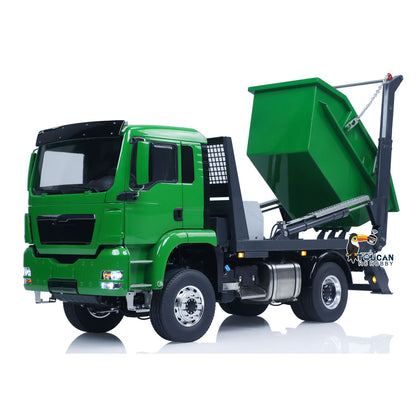 LESU 4X4 1/14 RC Hydraulic Swing Arm Garbage Truck Skip Loader TGS Paintied Car Unassembled KIT Simulation Vehicle Model DIY