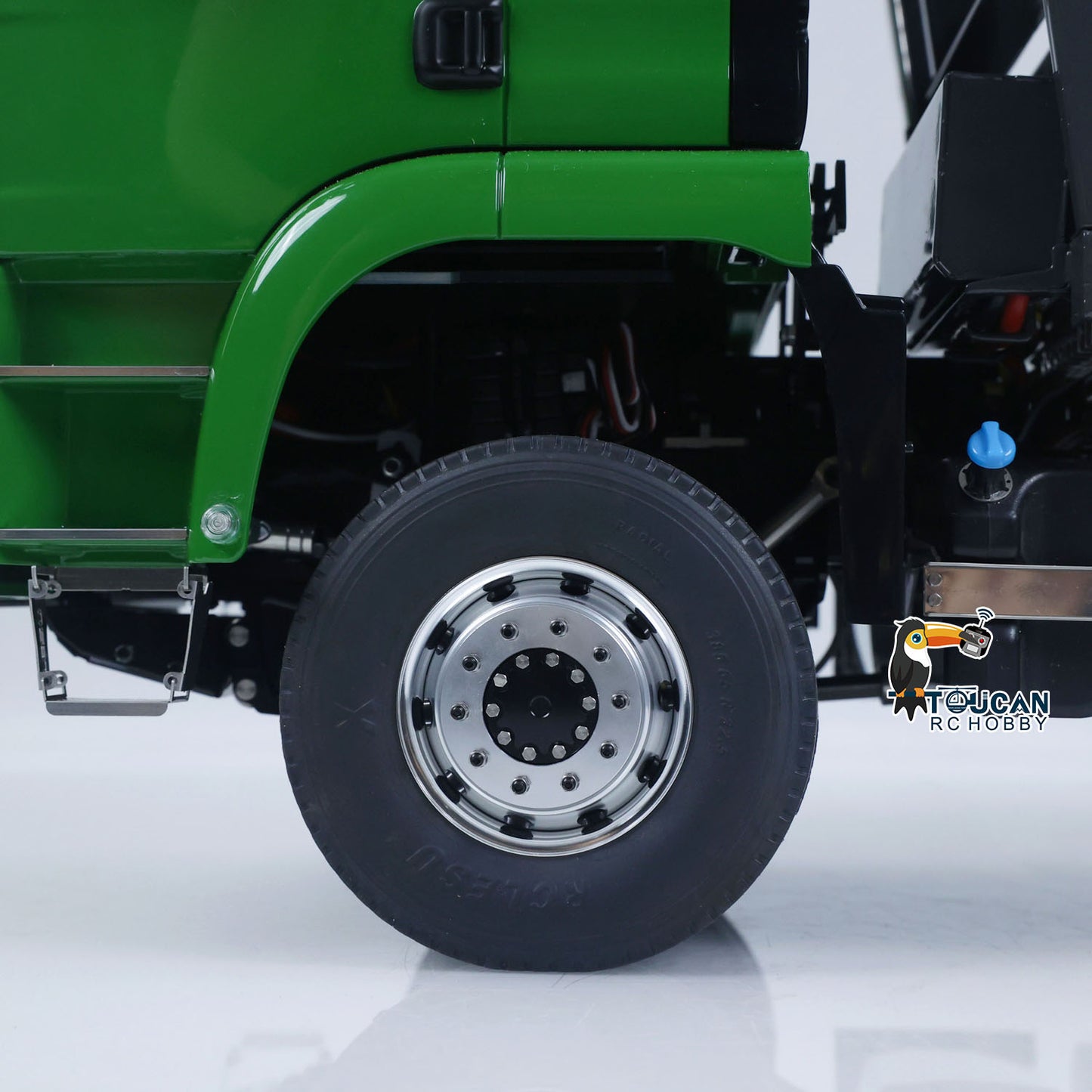LESU Z0068 1/14 Metal 4x4 Hydraulic Swing Arm Garbage Vehicle 3 Speed Transmission Lock Differential Axles for Backyard Fun