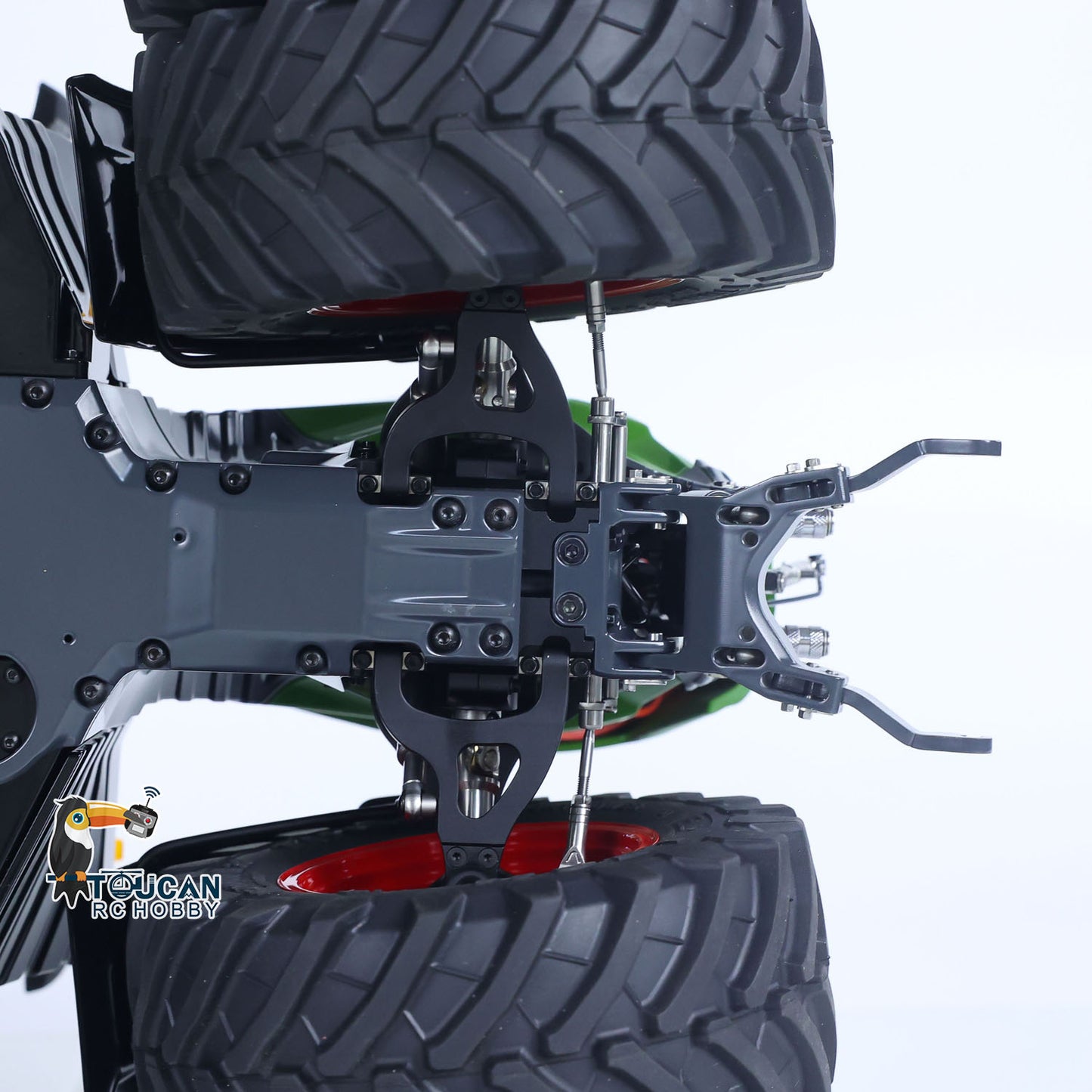 LESU AOUE 1050 Metal 4x4 1/14 RC Tractor Truck Hydraulic Agricultural Vehicles K500 Seedbed Pre-sowing Soil Preparation Machine Frsky XE Lite