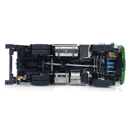 LESU Z0068 1/14 Metal 4x4 Hydraulic Swing Arm Garbage Vehicle 3 Speed Transmission Lock Differential Axles for Backyard Fun