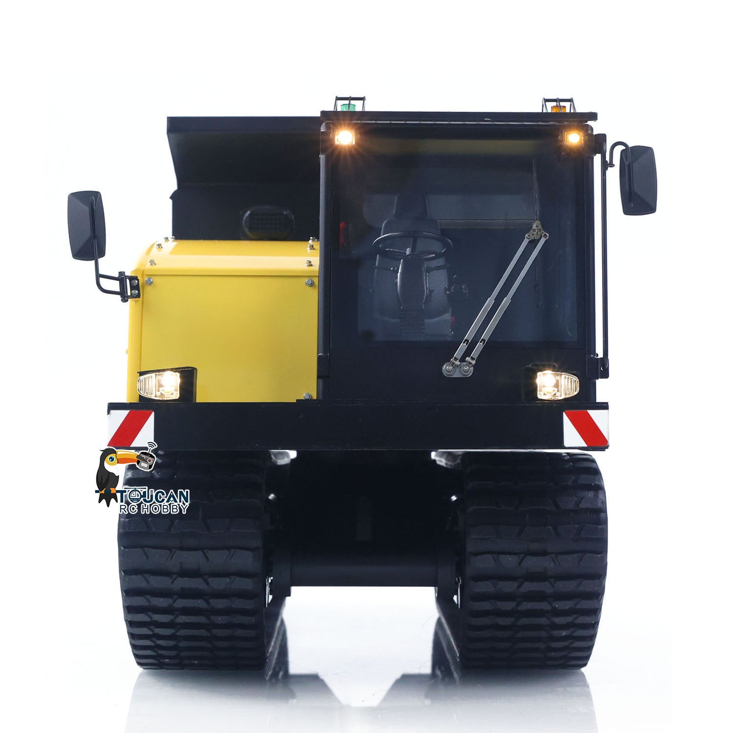 Upgraded Super Frog T14R Panther 1/14 Remote Control Hydraulic Crawler Dumper RC Metal Tracked Tipper Truck Frsky X14 Radio