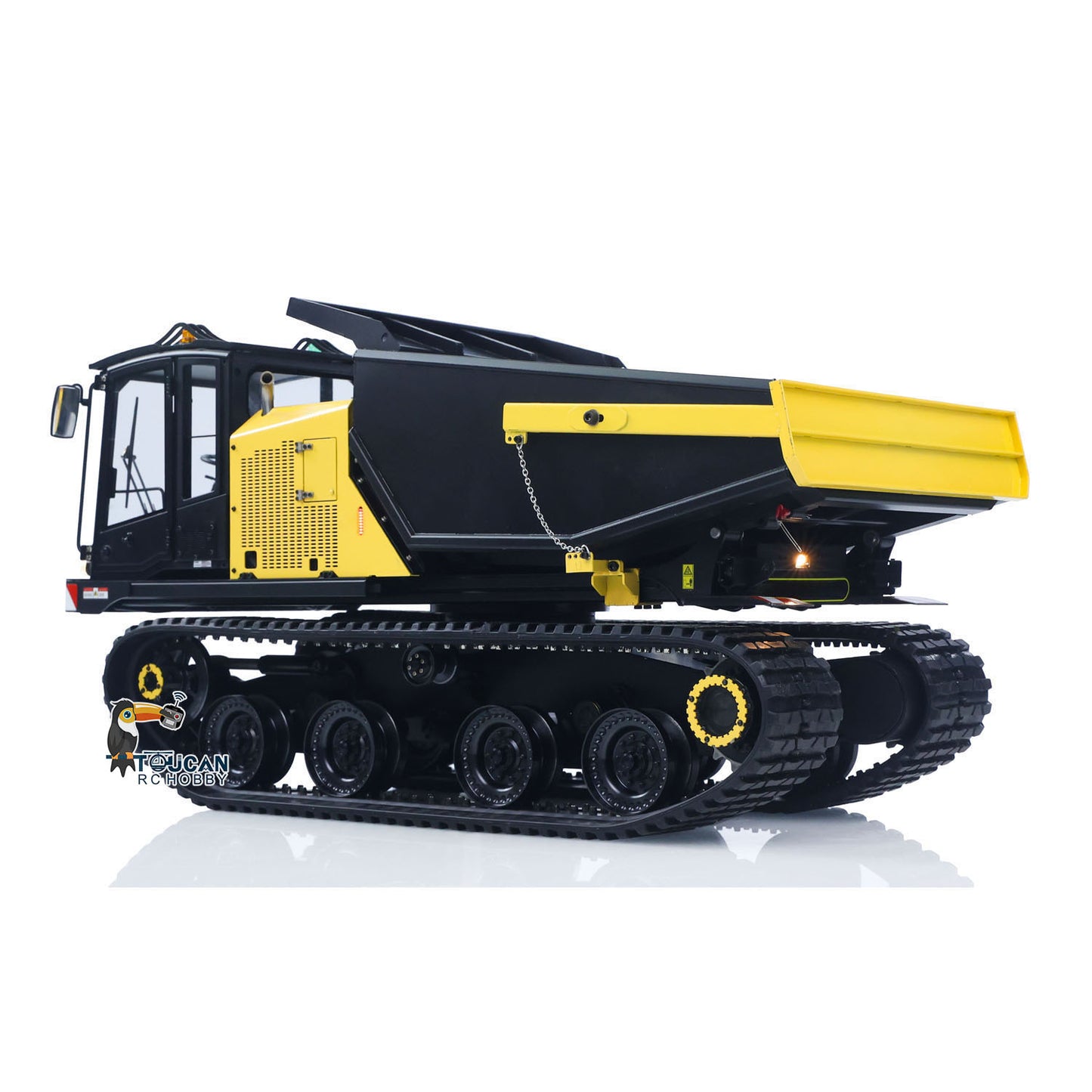 Super Frog 1/14 RC Hydraulic Crawler Dumper Truck T14R RTR Radio Controlled Metal Tracked Tipper Frsky X14 Light Electric Wiper