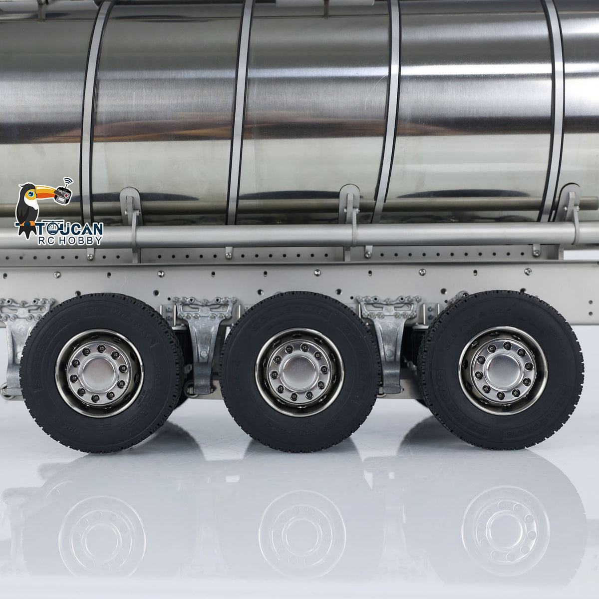 TOUCAN RC HOBBY ScaleClub 1/14 Metal 6*6 Semi-trailer Fuel Tank for RC Tractor Truck Transport Trailer Assembled and Un-painted DIY Models