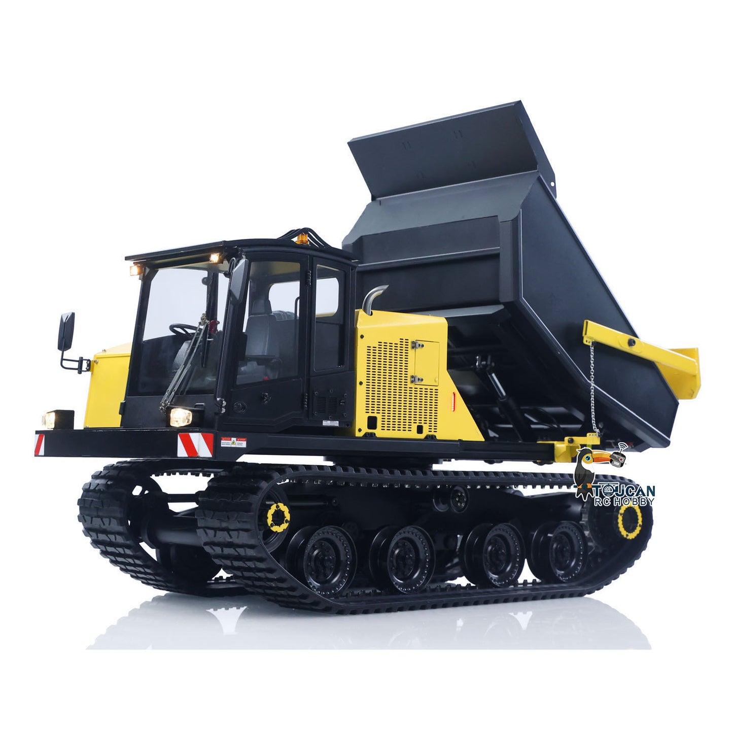 Super Frog 1/14 RC Hydraulic Crawler Dumper Truck T14R RTR Radio Controlled Metal Tracked Tipper Frsky X14 Light Electric Wiper