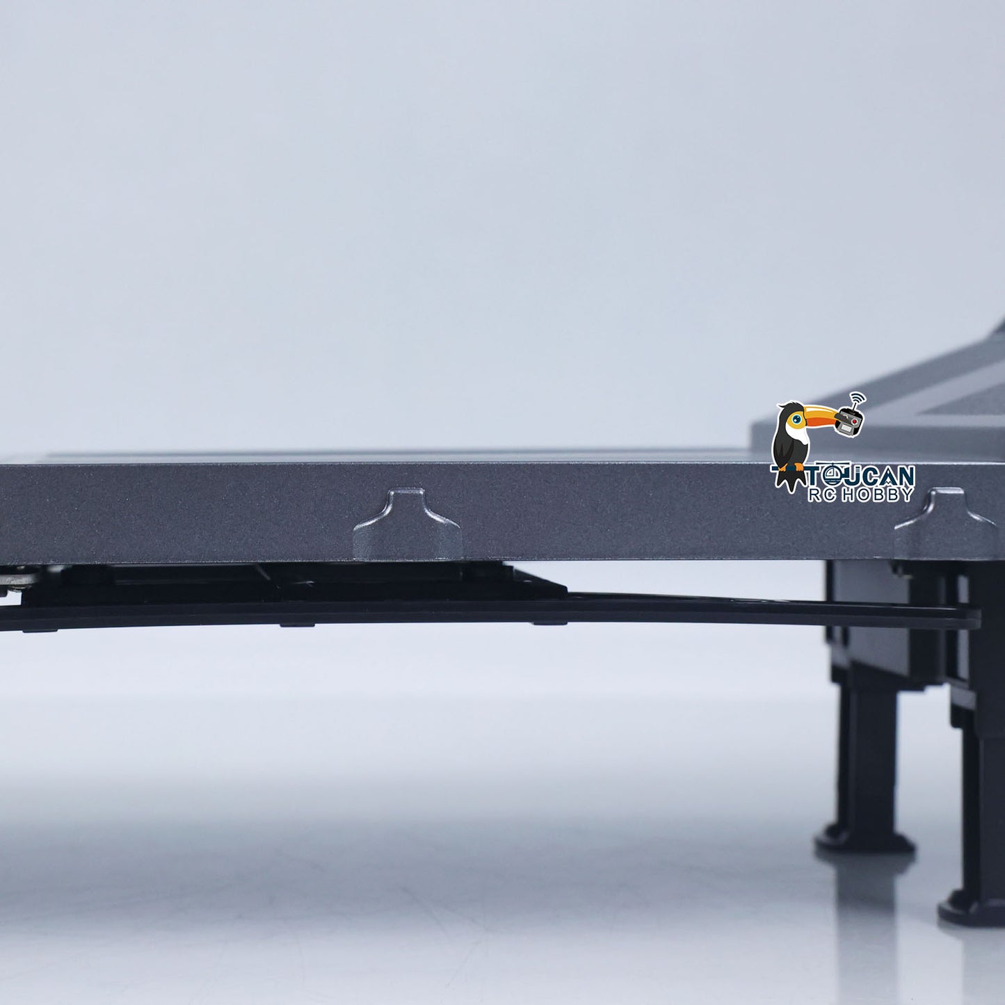 US Stock 73.5CM Plastic Semi Trailer Flatbed 1502 for 1/18 Remote Control Tractor Truck HUINA 1501 Electronic Support Legs Tail Board