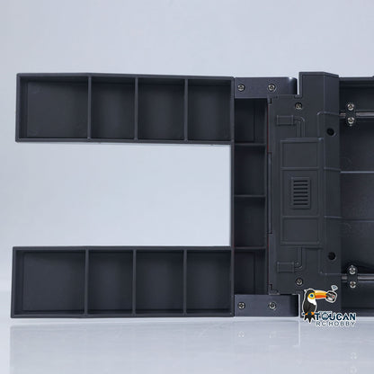 US Stock 73.5CM Plastic Semi Trailer Flatbed 1502 for 1/18 Remote Control Tractor Truck HUINA 1501 Electronic Support Legs Tail Board