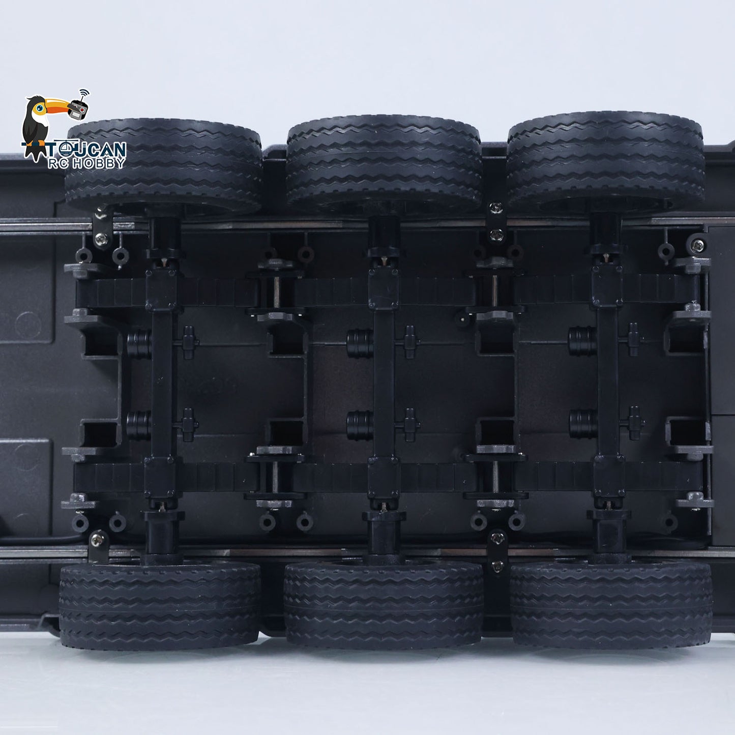 US Stock 73.5CM Plastic Semi Trailer Flatbed 1502 for 1/18 Remote Control Tractor Truck HUINA 1501 Electronic Support Legs Tail Board