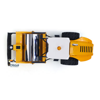 US Stock 1/50 Mini Remote Control Road Roller RTR Electric RC Construction Vehicle Finished Model Metal Blade Lights Sounds Effect