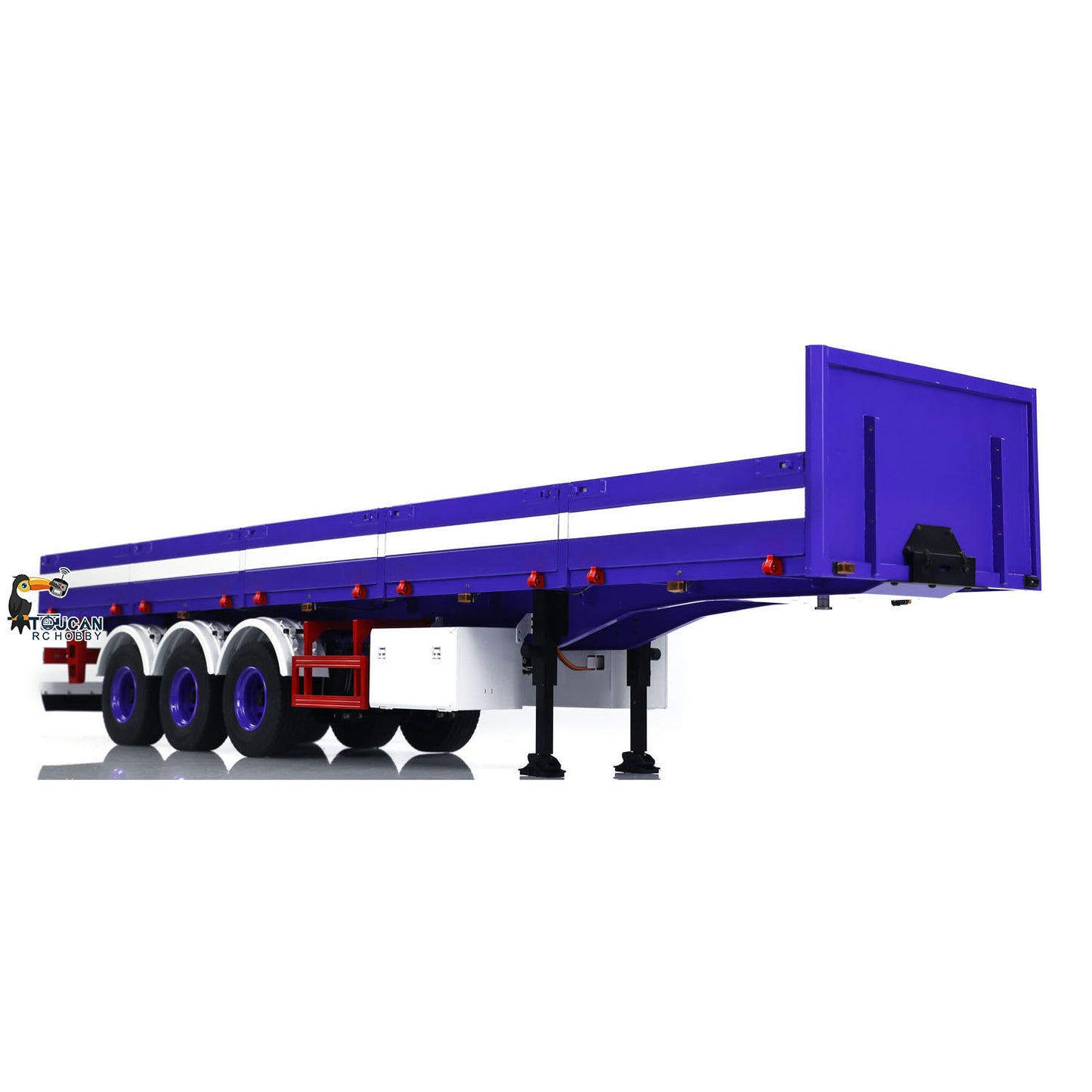 TOUCAN RC HOBBY  3 Axles 1/14 Metal Semi Trailer for Remote Control Tractor Truck Lorry RC Hydraulic Dump Trucks DIY Painting Assembled Model