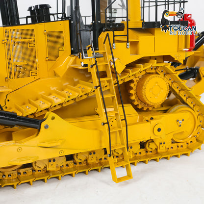 TOUCAN RC HOBBY D11T 1/10 Metal RC Hydraulic Bulldozer PNP 5-Way Valve Dual Pump 3 Rear Plows PL18EV Controller Smoke Light Sound for Model Collectors