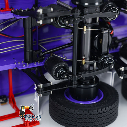 TOUCAN RC HOBBY  3 Axles 1/14 Metal Semi Trailer for Remote Control Tractor Truck Lorry RC Hydraulic Dump Trucks DIY Painting Assembled Model