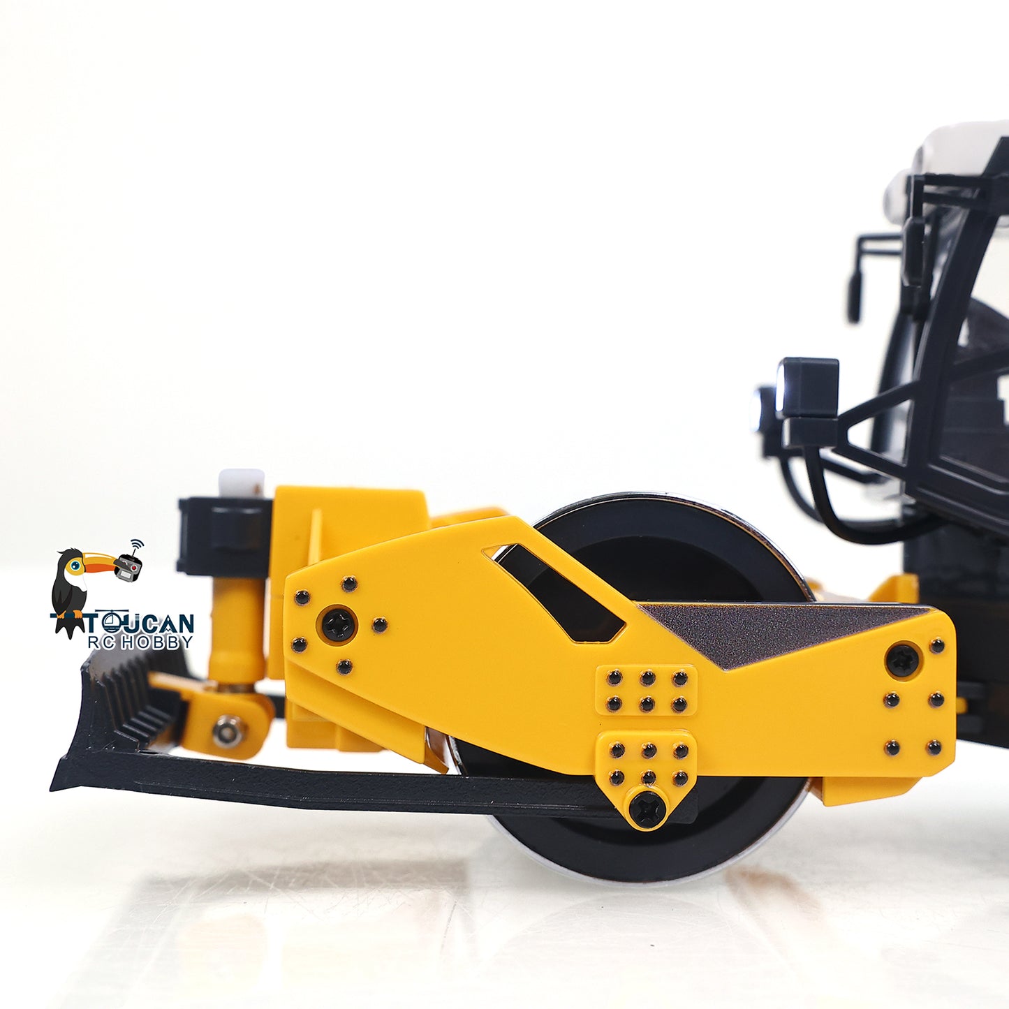 US Stock 1/50 Mini Remote Control Road Roller RTR Electric RC Construction Vehicle Finished Model Metal Blade Lights Sounds Effect