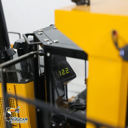 TOUCAN RC HOBBY D11T 1/10 Metal RC Hydraulic Bulldozer PNP 5-Way Valve Dual Pump 3 Rear Plows PL18EV Controller Smoke Light Sound for Model Collectors