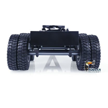 Metal 1/14 2 Axles Trailer with Fifth-wheel Traction for LESU RC Truck Remote Control Construction Vehicle Car Hobby Model DIY