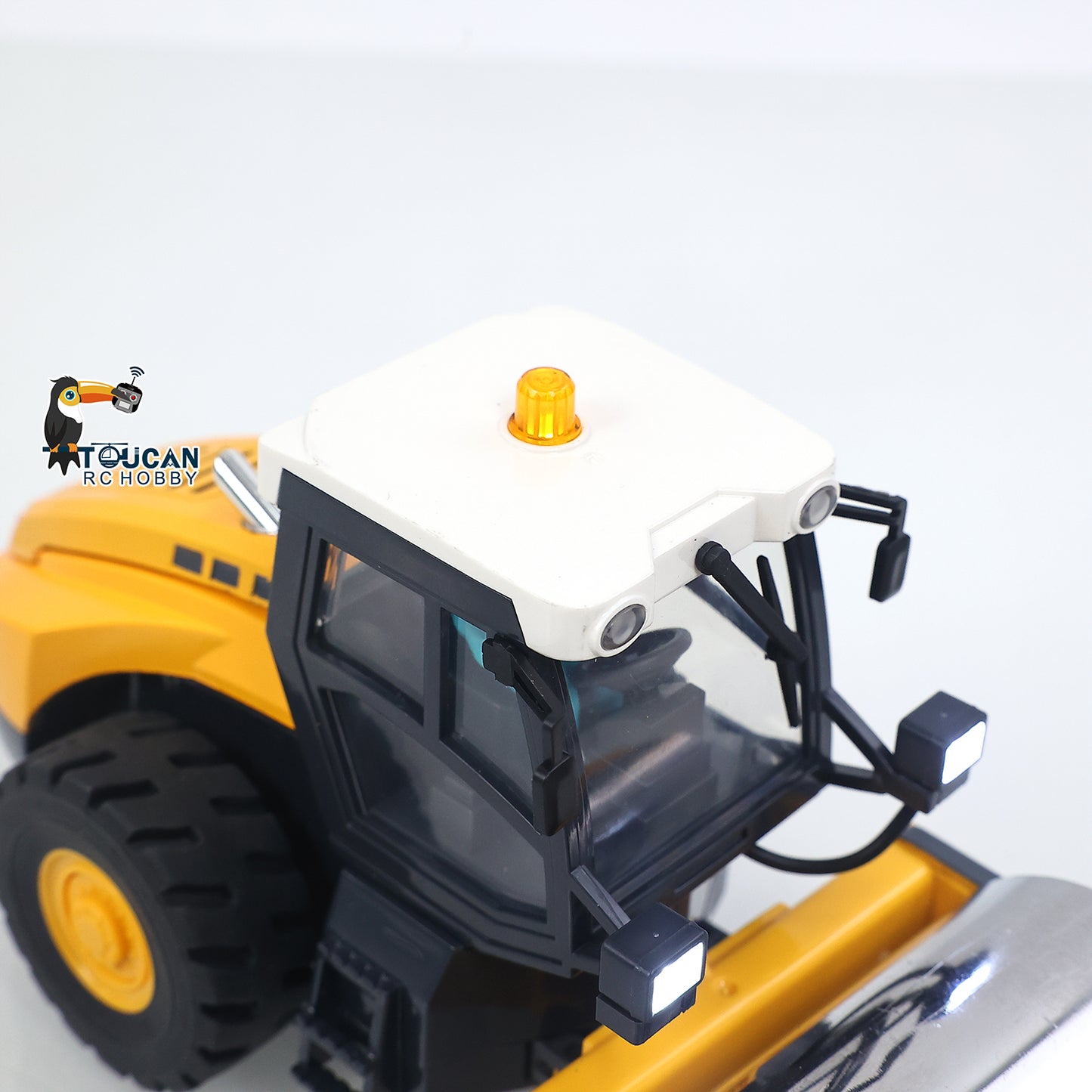 US Stock 1/50 Mini Remote Control Road Roller RTR Electric RC Construction Vehicle Finished Model Metal Blade Lights Sounds Effect