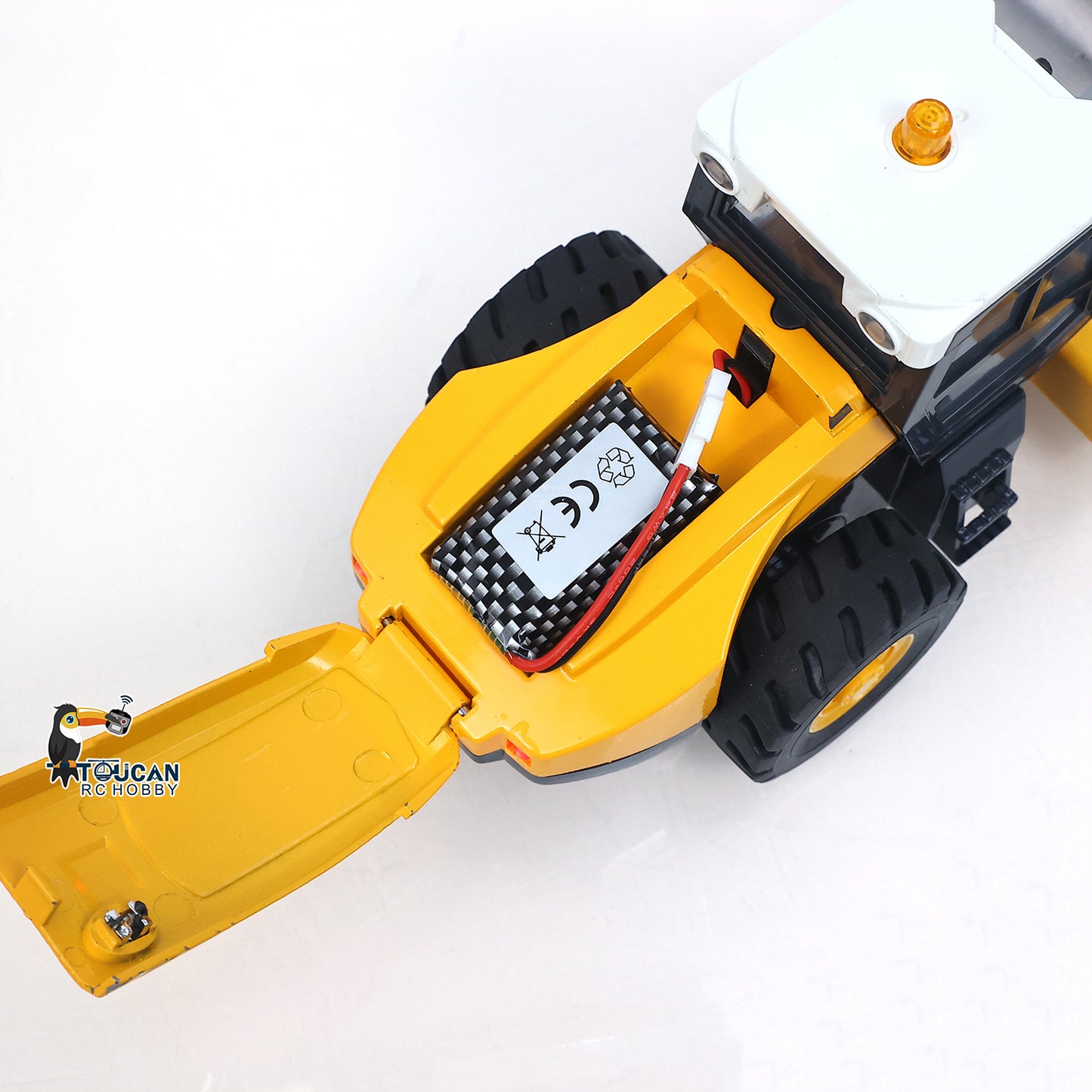 US Stock 1/50 Mini Remote Control Road Roller RTR Electric RC Construction Vehicle Finished Model Metal Blade Lights Sounds Effect