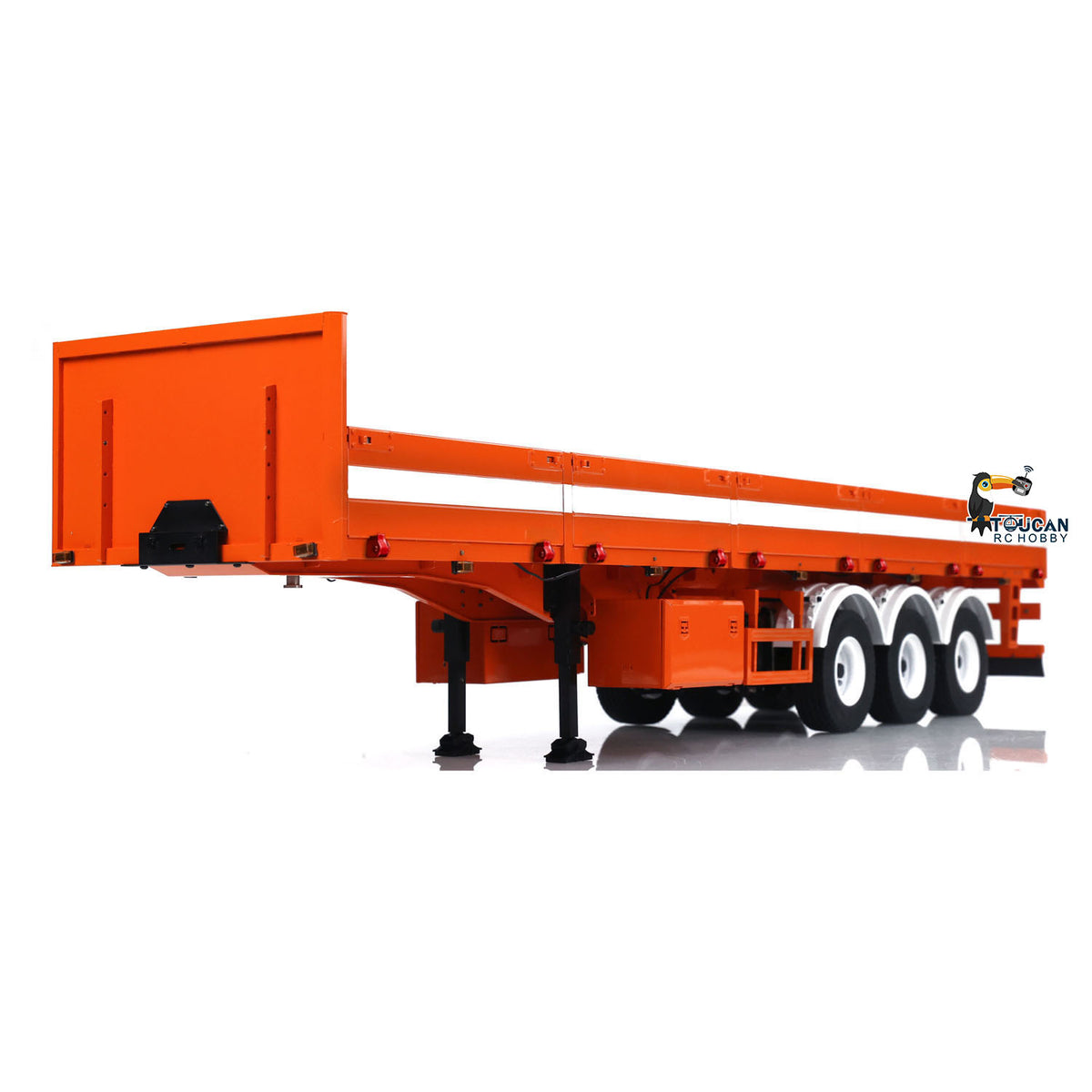 TOUCAN RC HOBBY  3 Axles 1/14 Metal Semi Trailer for Remote Control Tractor Truck Lorry RC Hydraulic Dump Trucks DIY Painting Assembled Model