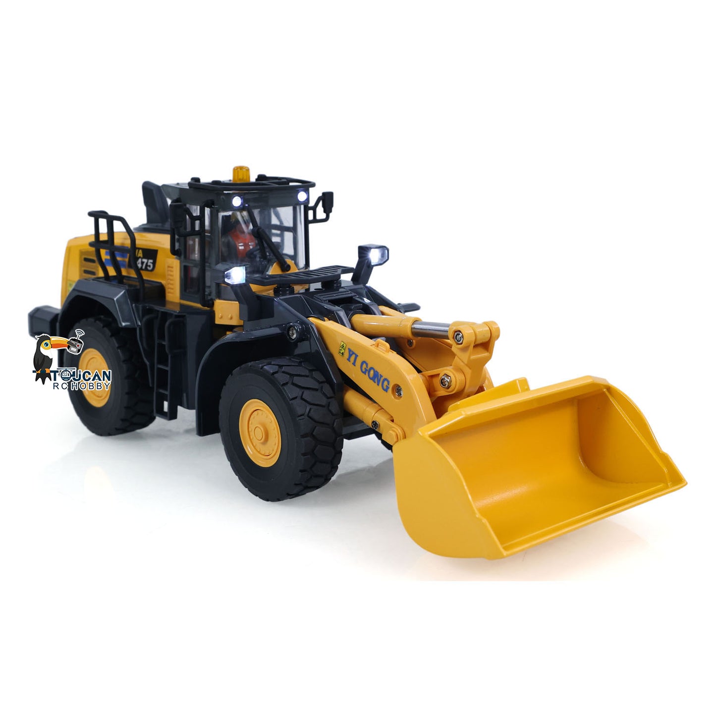 Half Metal 1/50 Electric Remote Control Loader Ready To Run Mini RC Engineering Vehicle Model Lights Sounds Desktop Level Gift