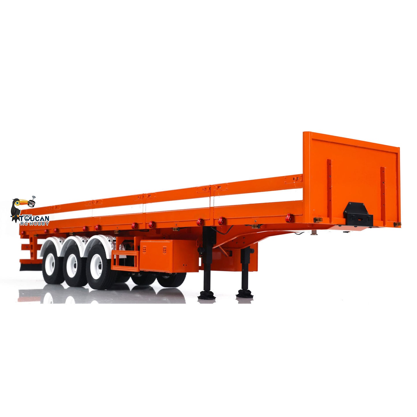 TOUCAN RC HOBBY  3 Axles 1/14 Metal Semi Trailer for Remote Control Tractor Truck Lorry RC Hydraulic Dump Trucks DIY Painting Assembled Model