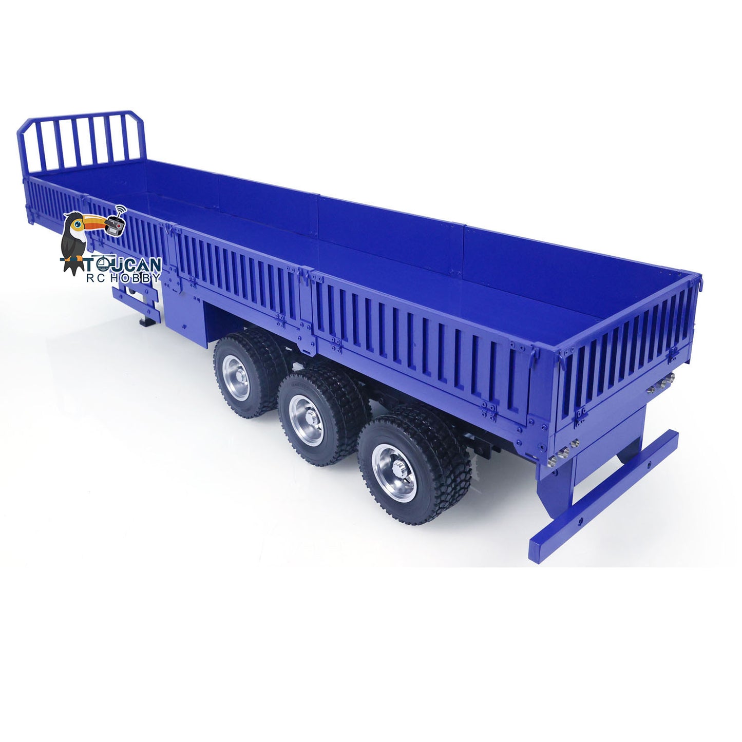 Metal 1/4 Assembled & Painted 3-Axle Low-bed Trailers for RC Tractor Truck Dump Car Model Constuction Vehicle TAMIYA LESU