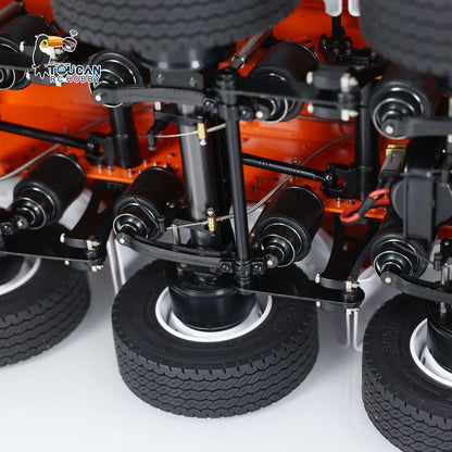 TOUCAN RC HOBBY  3 Axles 1/14 Metal Semi Trailer for Remote Control Tractor Truck Lorry RC Hydraulic Dump Trucks DIY Painting Assembled Model
