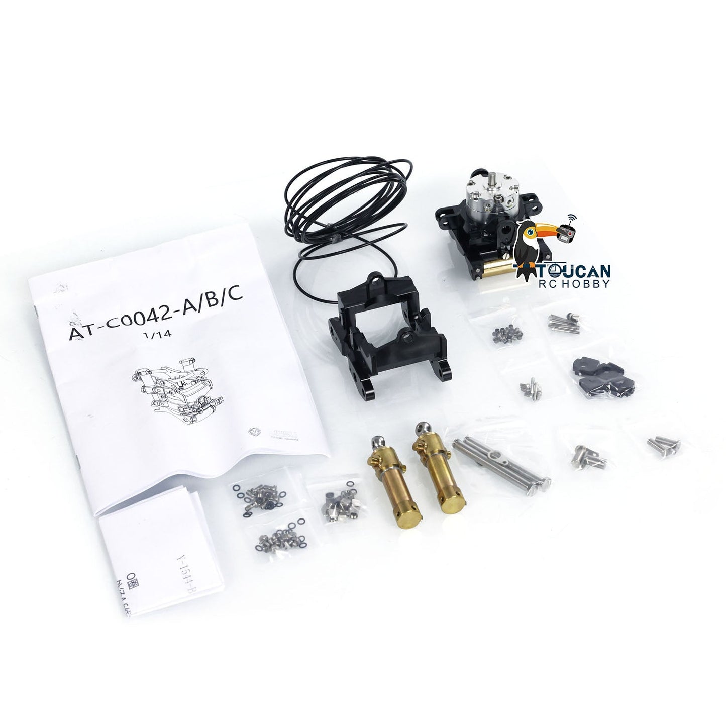 1/14 Hydraulic Metal Hammer Quick Release Coupler Metal Wrist for LESU RC Excavator B0001 374F Unassembled Unpainted DIY Parts