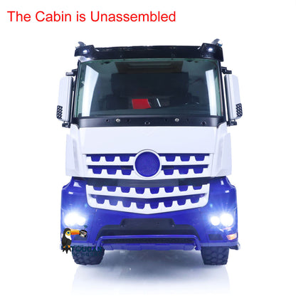 LESU Z0017 1/14 Metal Hydraulic 8x8 RC Dump Truck with Crane 2 Transmission Differential Axles Brushless ESC Sound Light System
