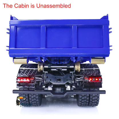LESU Z0017 1/14 Metal Hydraulic 8x8 RC Dump Truck with Crane 2 Transmission Differential Axles Brushless ESC Sound Light System