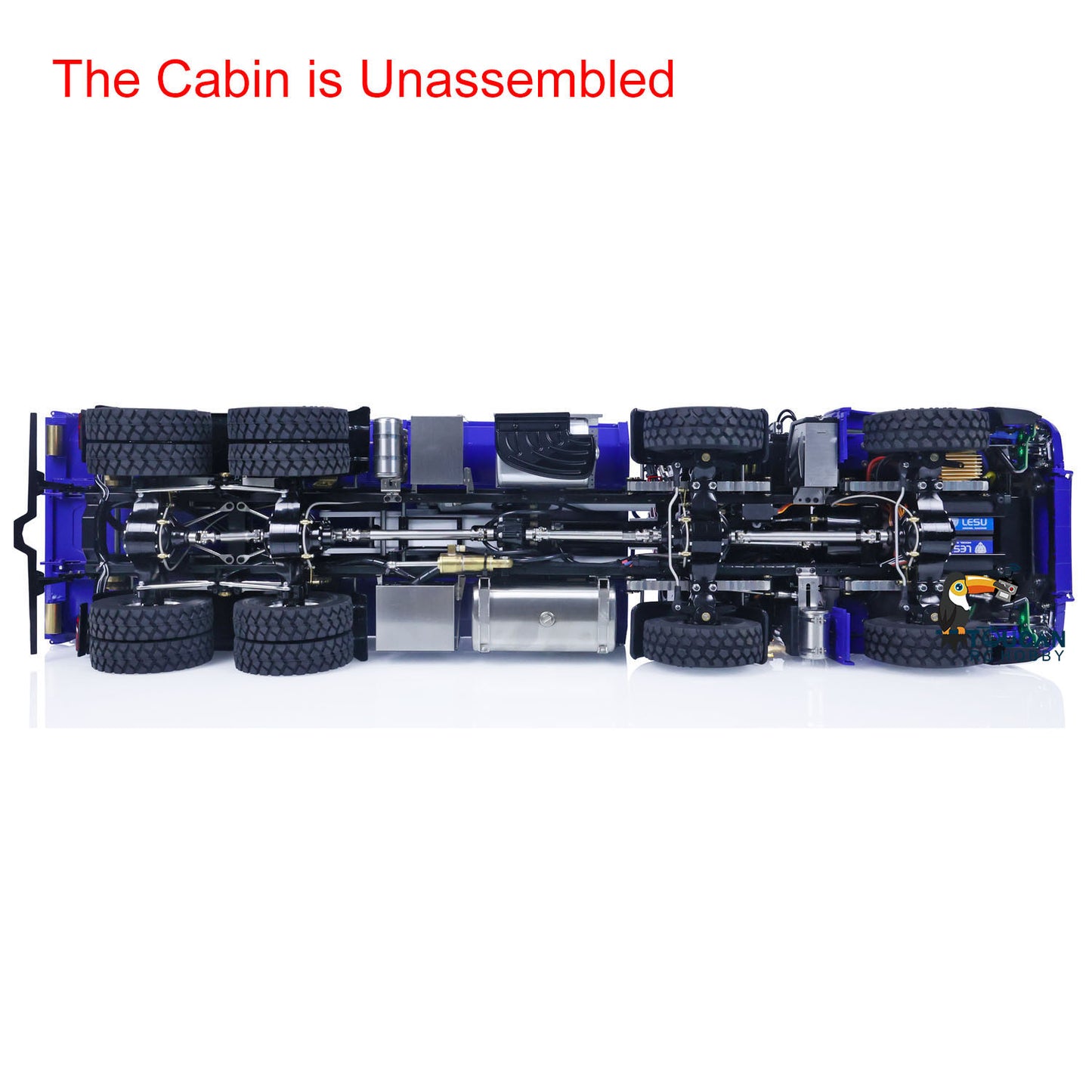 LESU Z0017 1/14 Metal Hydraulic 8x8 RC Dump Truck with Crane 2 Transmission Differential Axles Brushless ESC Sound Light System