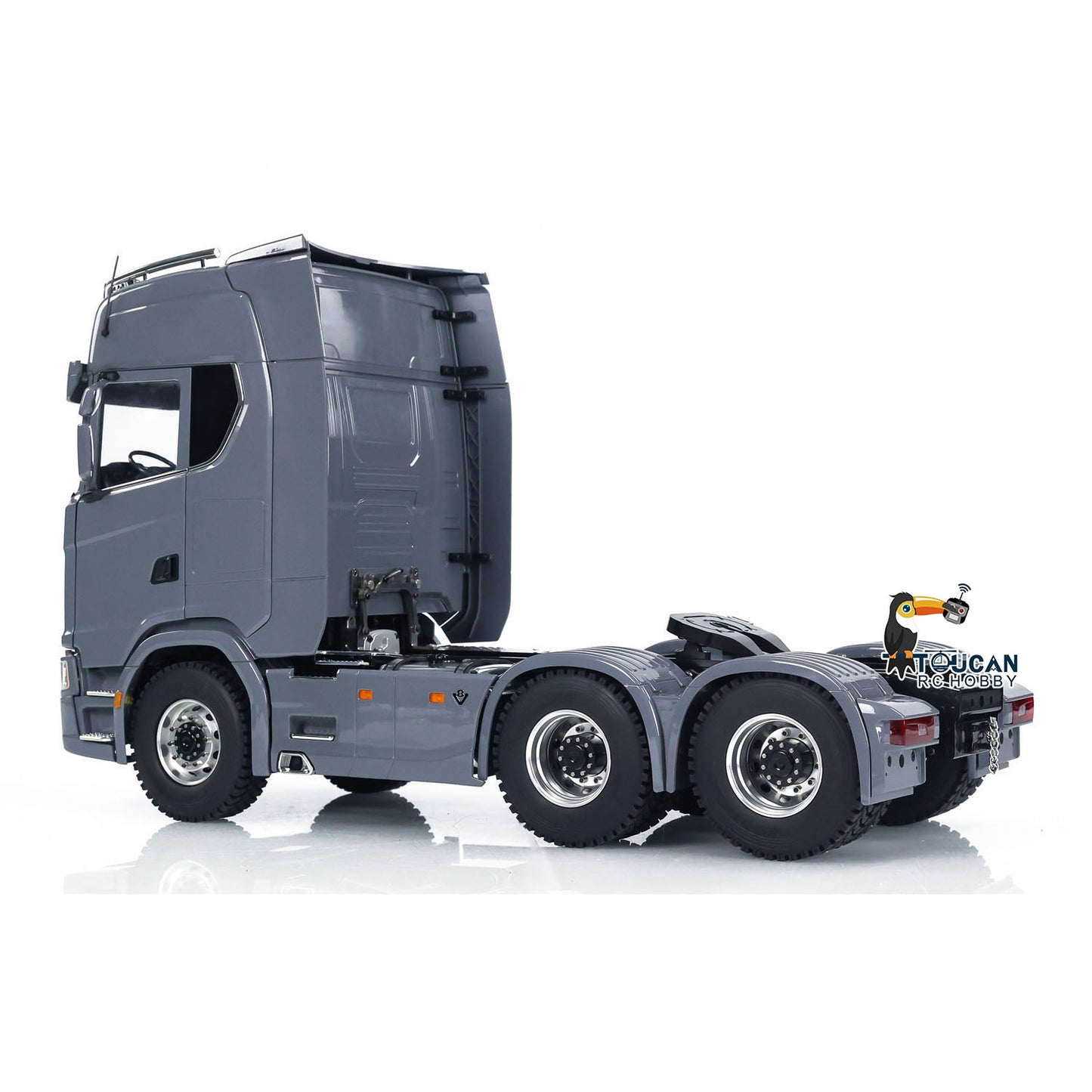 MD 1/14 6x6 Metal RC Tractor Truck 770S Remote Control Car Model 2 Speed Transmission Metal Chassis FlySky ST8  CNC Differential Lock Axles Sound Light Motor Servo ESC
