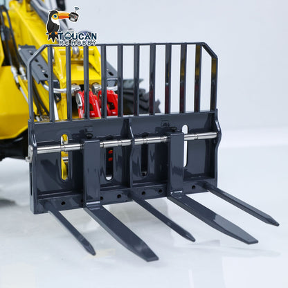 TOUCAN RC HOBBY LESU RTR 4X4 1:14 RC Hydraulic Telescopic Arm Loader AOUE AT1050 Metal Fork Lift Trucks Light Sound Flysky I6S Radio Battery