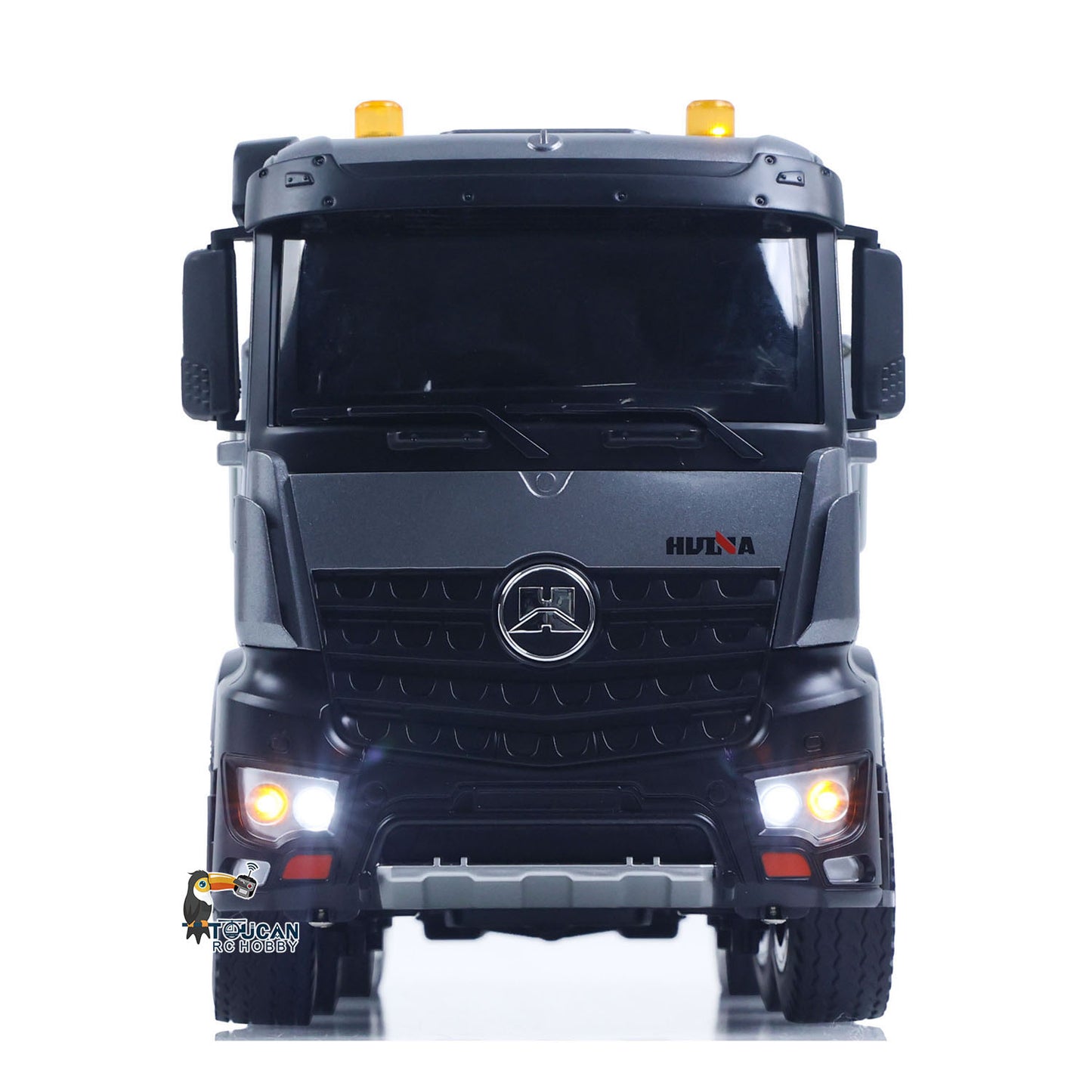 In Stock HUINA 1/14 Remote Control Dump Truck 12CH RC Tipper Finished Model Toy Gift RTR Light Sound Effects Radio USB Charging Cable