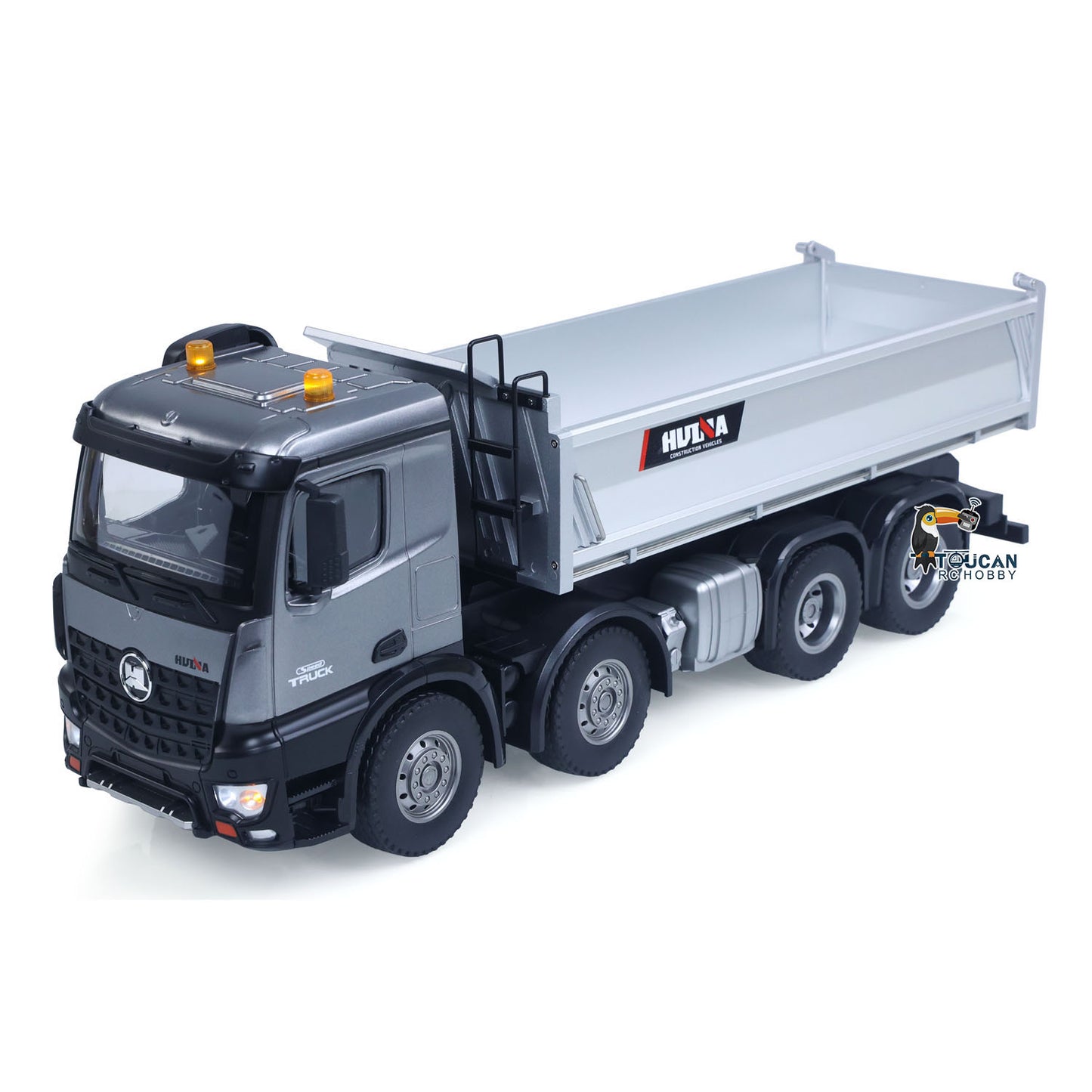 In Stock HUINA 1/14 Remote Control Dump Truck 12CH RC Tipper Finished Model Toy Gift RTR Light Sound Effects Radio USB Charging Cable