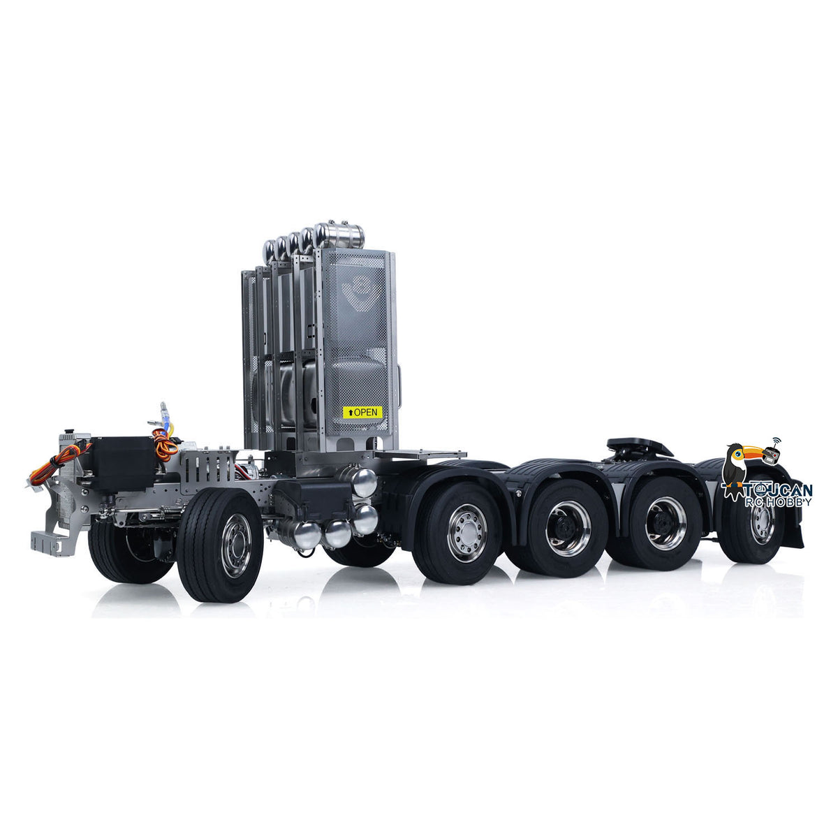 TOUCAN RC HOBBY ScaleClub 10x10 Metal Chassis for 1/14 DIY RC Tractor Truck R620 770S Remote Control Lorry Car Differential Lock Rear Axle Steering