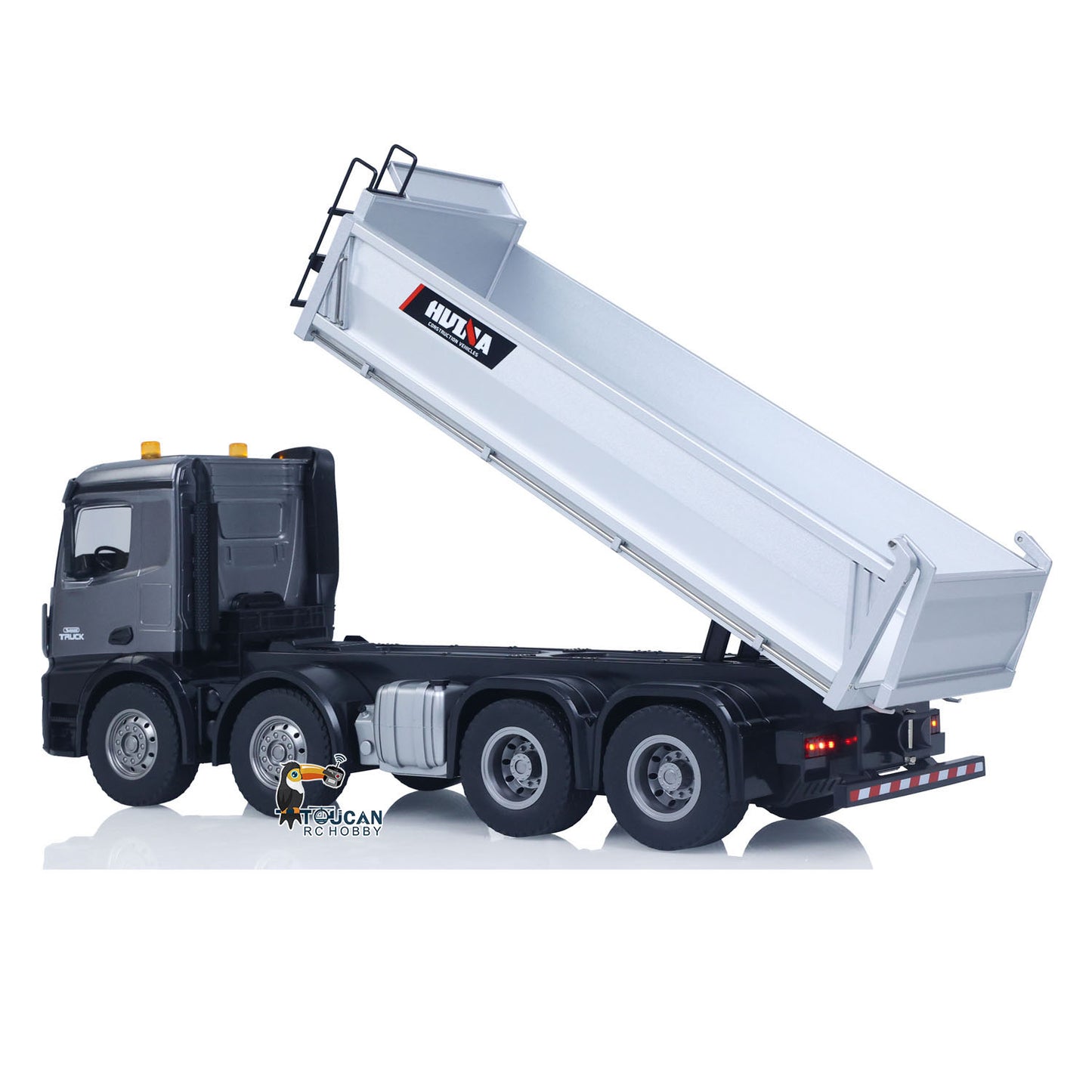 In Stock HUINA 1/14 Remote Control Dump Truck 12CH RC Tipper Finished Model Toy Gift RTR Light Sound Effects Radio USB Charging Cable
