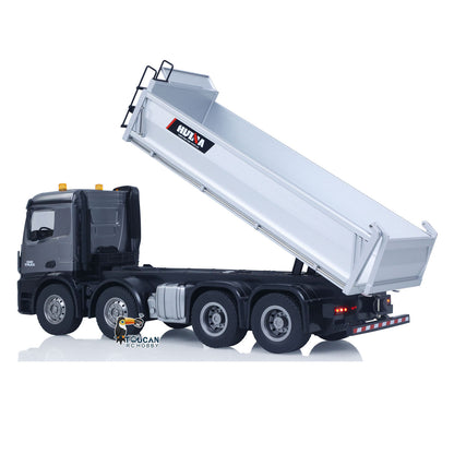 In Stock HUINA 1/14 Remote Control Dump Truck 12CH RC Tipper Finished Model Toy Gift RTR Light Sound Effects Radio USB Charging Cable