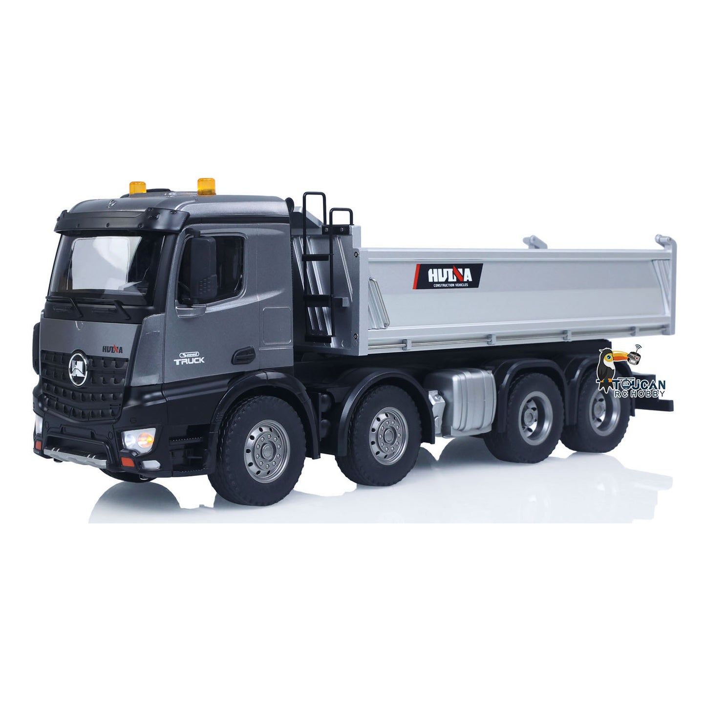 In Stock HUINA 1/14 Remote Control Dump Truck 12CH RC Tipper Finished Model Toy Gift RTR Light Sound Effects Radio USB Charging Cable