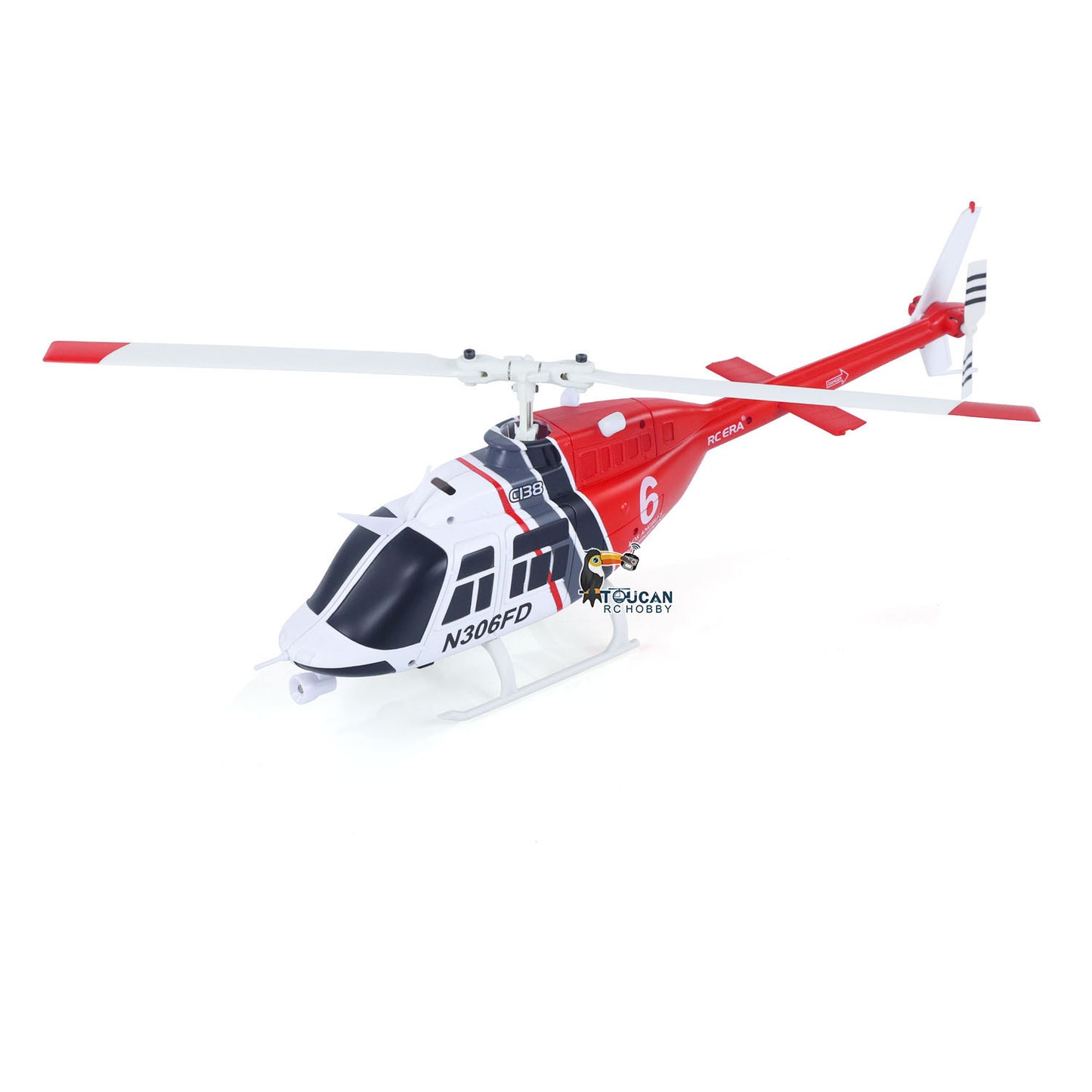 US Stock New C138 RC Helicopter Bell206 Simulation Model 2.4G Remote Control Stunt Aircraft 6 Axis Gyroscop Servo Children Mini Toys