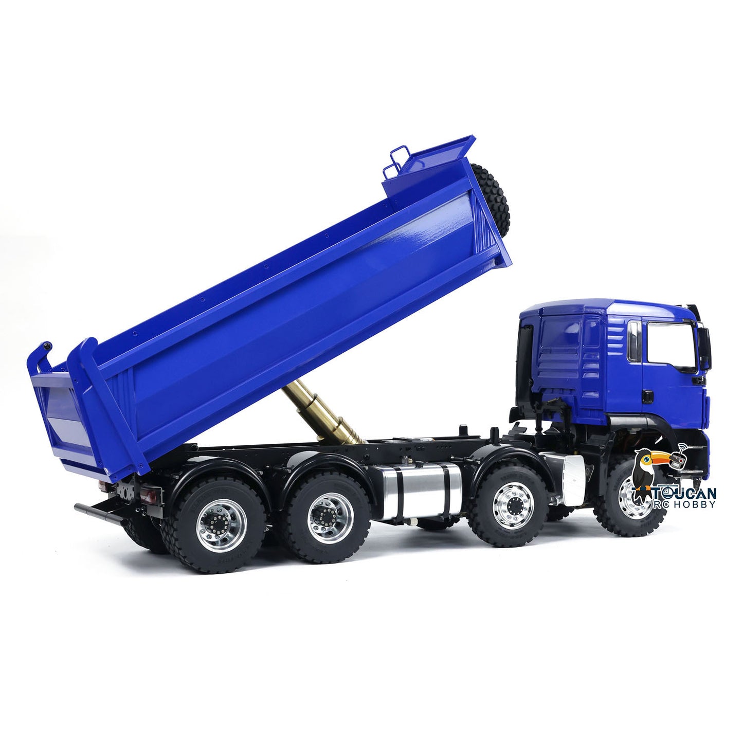LESU 1/14 8x8 Metal Hydraulic RC Dump Truck 20130011 RTR Tipper Model FlySky I6S Radio Controller 2 Speed Transmission Brushless Motor Sound System