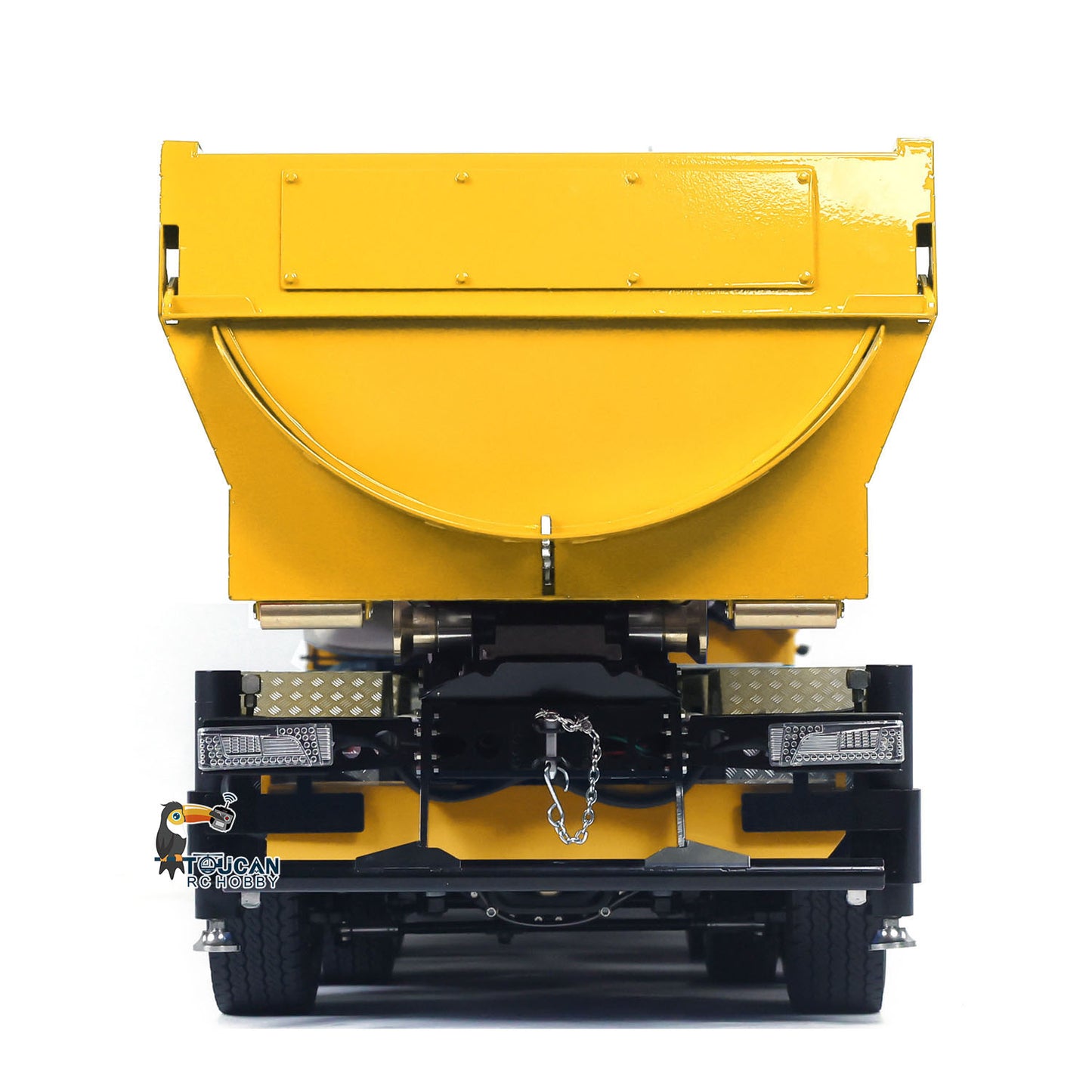 1/14 10x10 Remote Control Hydraulic Crane Dump Truck Metal Chassis Rail RC Full Tipper 770S Differential Lock Rear Steering Axle