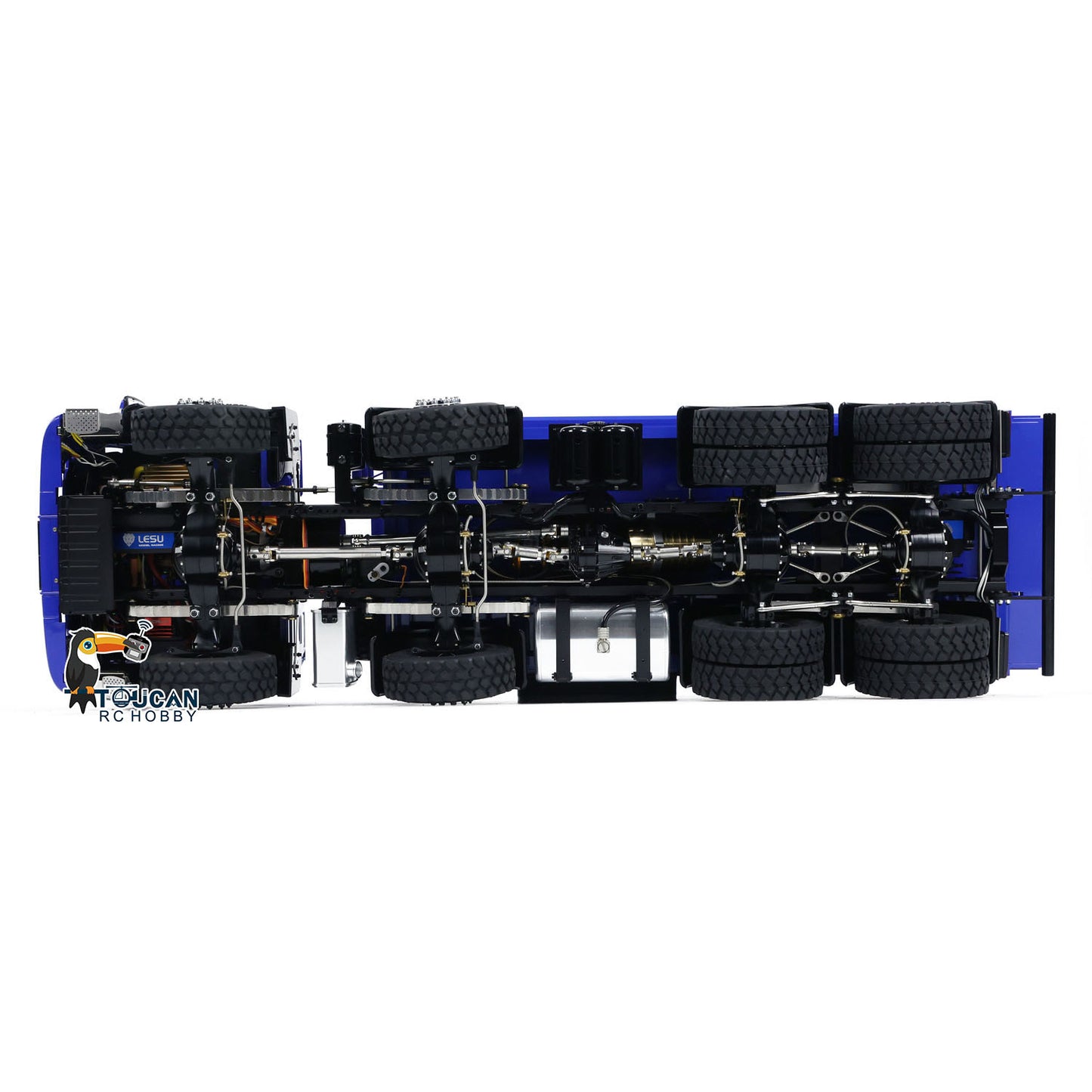 LESU 1/14 8x8 Metal Hydraulic RC Dump Truck 20130011 RTR Tipper Model FlySky I6S Radio Controller 2 Speed Transmission Brushless Motor Sound System
