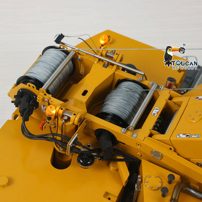 Eyewhale 1/14 Metal Remote Control Hydraulic Telescopic Crawler Crane Truck RC Hoist Model Brushless ESC Frsky Radio 5D Joystick