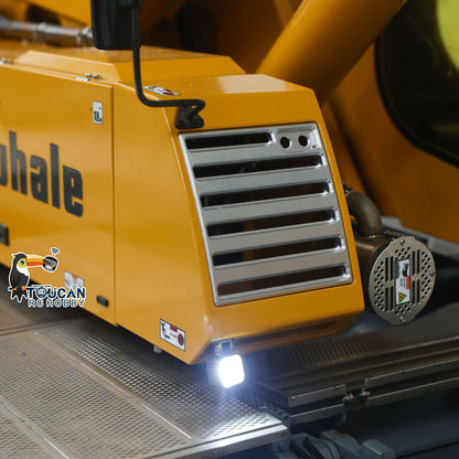 Eyewhale 1/14 Metal Remote Control Hydraulic Telescopic Crawler Crane Truck RC Hoist Model Brushless ESC Frsky Radio 5D Joystick