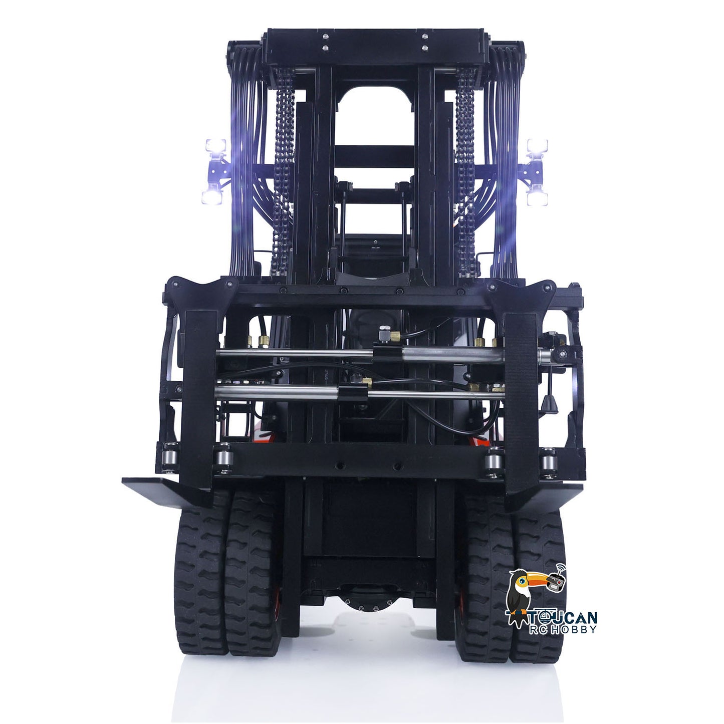 LESU 1/14 RC Hydraulic Painted Assembled RC forklift Metal Aoue-LD160S Remote Control Wheeled Car Sound Light System Model