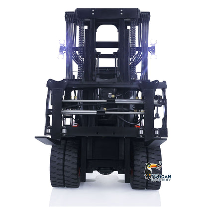 LESU 1/14 RC Hydraulic Painted Assembled RC forklift Metal Aoue-LD160S Remote Control Wheeled Car Sound Light System Model