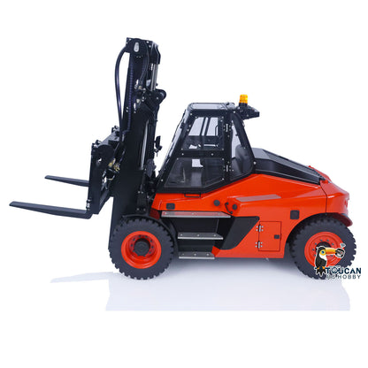 LESU 1/14 RC Hydraulic Painted Assembled RC forklift Metal Aoue-LD160S Remote Control Wheeled Car Sound Light System Model