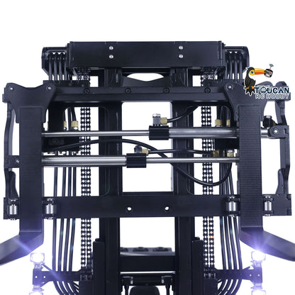 LESU 1/14 RC Hydraulic Painted Assembled RC forklift Metal Aoue-LD160S Remote Control Wheeled Car Sound Light System Model