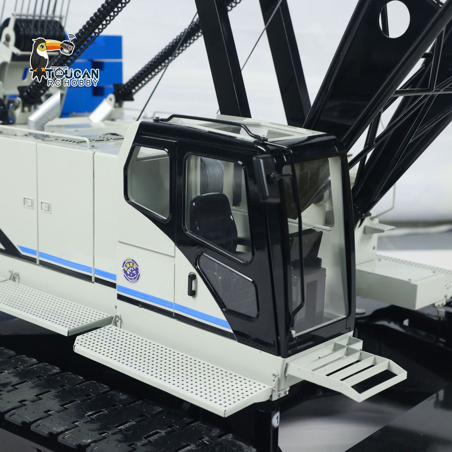 Metal 1/14 RC Hydraulic Crawler Crane C1200 Remote Control Construction Vehicle Flysky PL18 LITE Radio Brushless Motor Battery