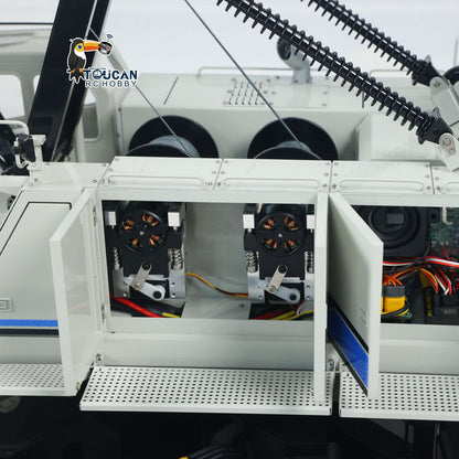 Metal 1/14 RC Hydraulic Crawler Crane C1200 Remote Control Construction Vehicle Flysky PL18 LITE Radio Brushless Motor Battery