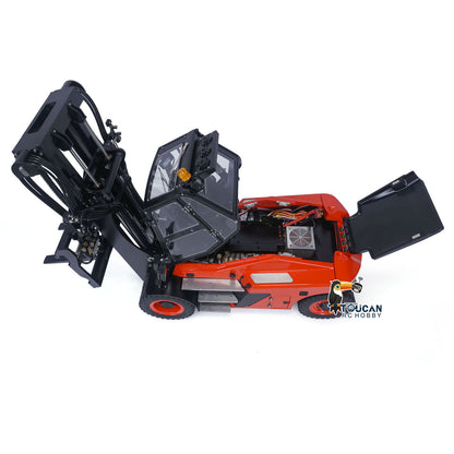 LESU 1/14 RC Hydraulic Painted Assembled RC forklift Metal Aoue-LD160S Remote Control Wheeled Car Sound Light System Model